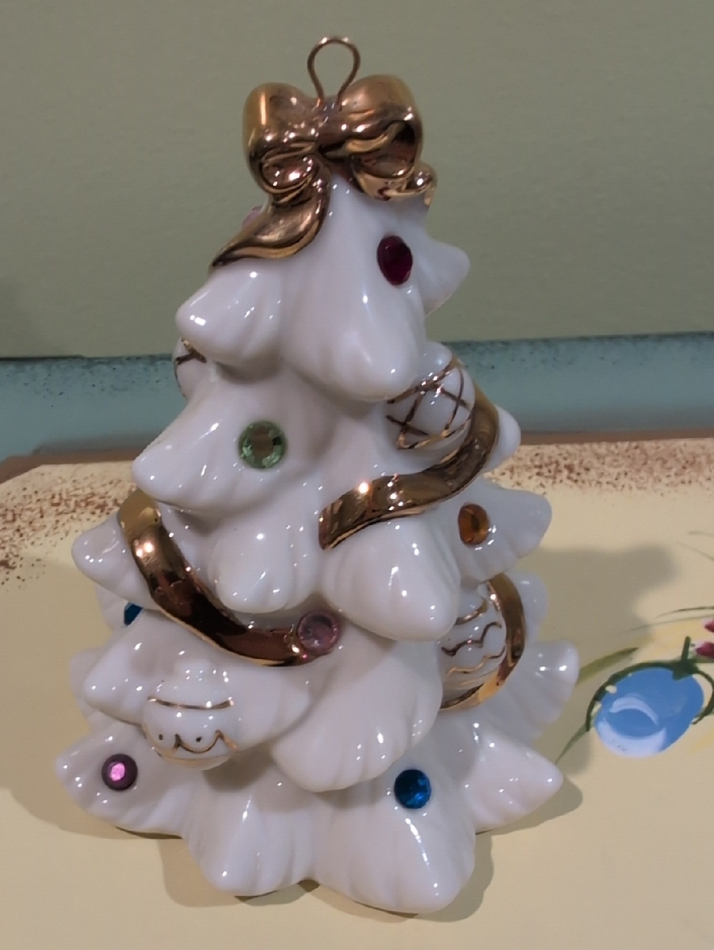 Lenox Holiday Tree Ornament with 24kt gold accents